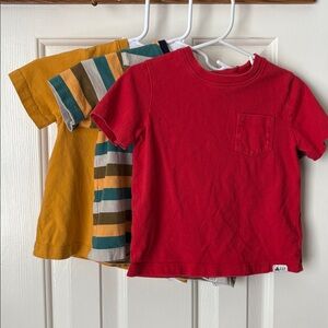 GAP Organic Kids Striped and Solid Tees - lot of 3